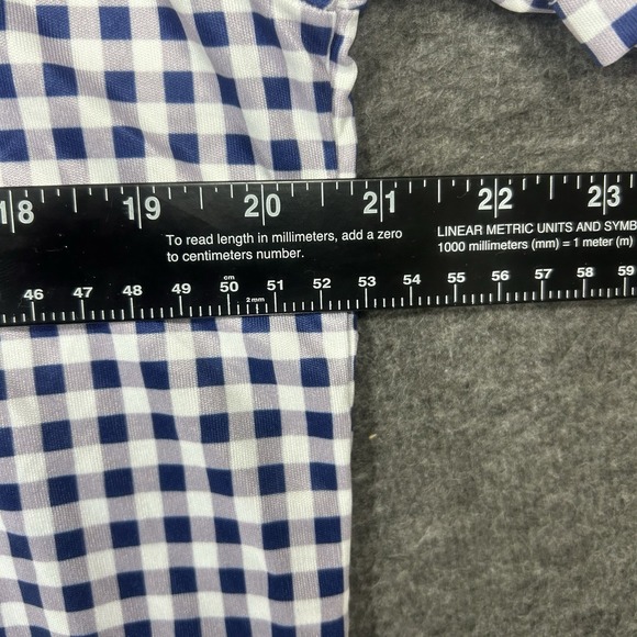 Collars and Co Polo Mens M Blue Gingham plaid Dress Collar Short sleeve NWT - Picture 9 of 12